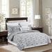 Dakota Fields Hud Gray/Cream Standard Cotton Reversible 3 Piece Quilt Set Cotton in White | King Quilt + 2 Standard Shams | Wayfair