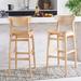 Birch Lane™ Talcott 29.53" Bar Stool Wood in Brown | 41.81 H x 17.2 W x 22.8 D in | Wayfair EEC0BD8F38CF43008095B231904E34D5