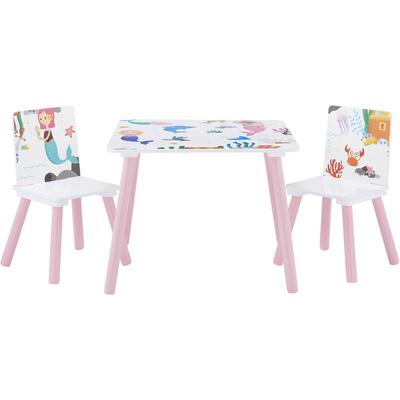 House&homestyle - Mermaid Kids Table and Chairs Set - Multi