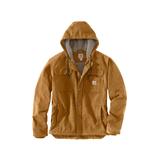 Carhartt Men's Relaxed Fit Washed Duck Sherpa-Lined Utility Jacket, Carhartt Brown SKU - 307454