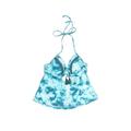 Shade & Shore Swimsuit Top Blue Print Halter Swimwear - Women's Size X-Small