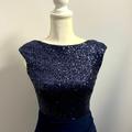 Ralph Lauren Dresses | Lauren Ralph Lauren Navy Jersey Evening Blue Sequin Gown Formal Dress | Color: Blue | Size: 2