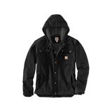 Carhartt Men's Relaxed Fit Washed Duck Sherpa-Lined Utility Jacket, Black SKU - 674603