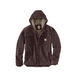 Carhartt Men's Relaxed Fit Washed Duck Sherpa-Lined Utility Jacket, Dark Brown SKU - 231669