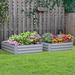 Freeport Park® Herald Square Datra 3.5 ft x 3.5 ft Steel Raised Garden Bed Metal in Gray | 11.75 H x 39.25 W x 39.25 D in | Wayfair