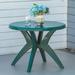 Wade Logan® Aamia Plastic Dining Table Plastic in Green | 28.25 H x 36.25 W x 36.25 D in | Outdoor Dining | Wayfair