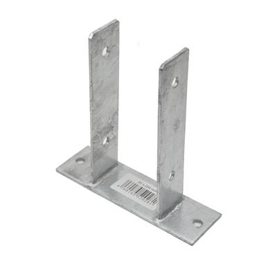 B2 - Pfostenträger U-Form zum aufschrauben mit Platte verzinkt 71x200 mm Image