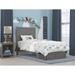 NoHo Twin Bed with Foot Drawer in Grey