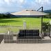 Cruz Brown Wicker Outdoor Patio Sofa