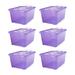 Life Story Purple Stackable Closet & Storage Box 55 Quart Containers (6 Pack) - 5