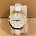 Michael Kors Accessories | Michael Kors Slim Runway White Dial White Leather Ladies Watch Mk2273 Gold Tone | Color: White | Size: Os