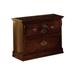 2 Drawers Wooden Night stand in Glossy Dark Pine