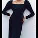 Zara Dresses | Full Length Black Zara Dress Long Sleeve | Color: Black | Size: S