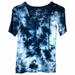 American Eagle Outfitters Tops | American Eagle Outfitters Blue Tie-Dye Lace-Up Top Size Xs | Color: Blue/White | Size: Xs