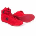 Gorilla Wear High Tops Red rot - Weis Logo - Bodybuilding und Fitness Schuhe für Damen und Herren, Rot, 43 EU
