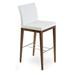 sohoConcept Aria Wood Counter Stool Wood/Upholstered in Brown | 42 H x 17 W x 21 D in | Wayfair ARI-BAR-WAL-020