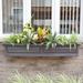 Mayne Inc. Nantucket Resin Window Box w/ Water Reservoir in Gray | 10 H x 48 W x 11.5 D in | Wayfair 4831-GRG