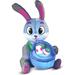 The Holiday Aisle® Easter Bunny w/ Egg Basket Inflatable Polyester in Gray/Green/Indigo | 90 H x 80 W x 100 D in | Wayfair