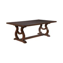 Red Barrel Studio® Ramlal Extendable Trestle Dining Table Wood in Black/Brown | 30 H in | Wayfair 8180F2337B1841BDBF1758EDB5F5ACFA