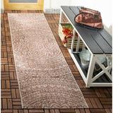 Orange/White 27 x 0.2 in Area Rug - Bungalow Rose Amedee Floral Light Beige/Terracotta Indoor/Outdoor Area Rug | 27 W x 0.2 D in | Wayfair