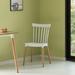 Corrigan Studio® Modern Dining Chair Windsor Design w/ Beech Wood Legs, Orange Plastic/Acrylic in White | 32.75 H x 17 W x 17 D in | Wayfair