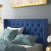 Willa Arlo™ Interiors Mcwilliams Velvet Headboard for Full & Queen Upholstered/Velvet in Blue | 50 H x 68 W x 8 D in | Wayfair