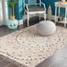 Brown/White 60 x 0.63 in Indoor Area Rug - Langley Street® Jahiem Floral Handwoven Wool Area Rug in Ivory/Taupe Wool | 60 W x 0.63 D in | Wayfair