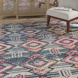 Blue/Orange 96 x 0.3 in Indoor Area Rug - Langley Street® Felty Southwestern Orange/Pink/Blue Area Rug | 96 W x 0.3 D in | Wayfair