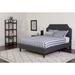 Lark Manor™ Aluino Arched Tufted Platform Bed & Pocket Spring Mattress Upholstered/Polyester in Gray | 50.75 H x 59 W x 81 D in | Wayfair
