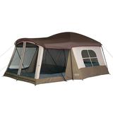 Wenzel Klondike 16' x 11' 8 Person Outdoor Camping Tent w/ Screen Room Fiberglass, Polyester in Brown | 78 H x 132 W x 192 D in | Wayfair 36424-WMT