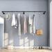 Williston Forge Kusilvak 70.8" Wall Mounted Clothes Rack Metal in Black | 3.3 H x 70.8 W x 10.8 D in | Wayfair EA378EFBF095470BB1C5A625BB1C0658