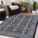 Brown/White 48 x 0.08 in Area Rug - Langley Street® Dife Oriental Dark Gray/White Indoor/Outdoor Area Rug Polyester | 48 W x 0.08 D in | Wayfair