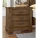 Nowicki 3 - Drawer Solid Wood Nightstand Wood in Orange Laurel Foundry Modern Farmhouse® | 27.5 H x 28 W x 16 D in | Wayfair