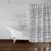 Beachcrest Home™ Leidesdorff Striped Single Shower Curtain Polyester in Gray | 71 H x 74 W in | Wayfair 812F72544C584F989AA076D2D6FD3B6D