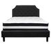 Lark Manor™ Aluino Arched Tufted Platform Bed & Pocket Spring Mattress Upholstered/Polyester in Black | 48 H x 65.75 W x 85.75 D in | Wayfair