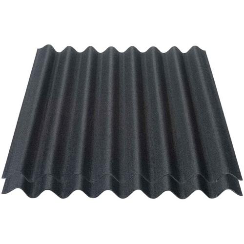 Easyline Dachplatte Wandplatte Bitumenwellplatten Wellplatte 2×0,76m² – schwarz – Onduline