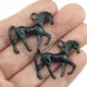 Charm de moto cheval 3D noir pour bijoux de direction odor31 mm x 26mm le plus récent 2022 5