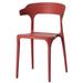 Modern Plastic Outdoor Dining Chair with Open U-shaped Back