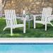 Gymax Set of 2 Outdoor Wooden Adirondack Chair Patio Lounge Chair w/