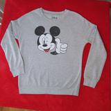 Disney Tops | Disney Mickey Mouse Oversized Gray Sweatshirt | Color: Gray | Size: S