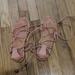 American Eagle Outfitters Shoes | American Eagle Outfitters Blush Leather Lace Up Sandals | Color: Pink | Size: 8