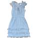 J. Crew Dresses | J. Crew Lucinda Letour Silk Dress Ruffle Tiered In Gray - Size 00 | Color: Gray/White | Size: 00