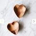 Anthropologie Kitchen | 2 Pcs Set Anthropologie Wood Heart Mini Dish | Color: Tan | Size: Os