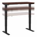 Move 40 Series by Bush Business Furniture 48W x 24D Electric Height Adjustable Standing Desk in Hansen Cherry with Black Base - Bush Business Furniture M4S4824HCBK