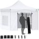 VOUNOT Pavillon 3x3m, Wasserdichter Faltpavillon, Faltbar Partyzelt mit 4 Seitenteilen, 4