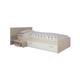 Lit enfant l 90 x l 190 cm - Decor acacia et blanc tiroir - Contemporain - charlemagne