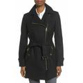 Michael Kors Jackets & Coats | Michael Kors Jackets & Coats Michael Kors Asymmetrical Belted Wool Coat | Color: Black/Gold | Size: L