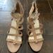 Jessica Simpson Shoes | Jessica Simpson Wedge Heeled Strappy Sandal | Color: Tan | Size: 9
