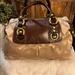 Coach Bags | Coach Silver And Cream Bag With Handles And Shoulder Strap Very Good Condition | Color: Brown/Cream | Size: Os
