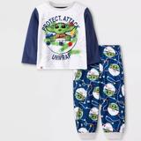 Disney Pajamas | Boys Lego Star Wars The Mandalorian Baby Yoda Pajama Set Size 2t 4t 4/5 6/7 Nwt | Color: Blue/Green | Size: Various